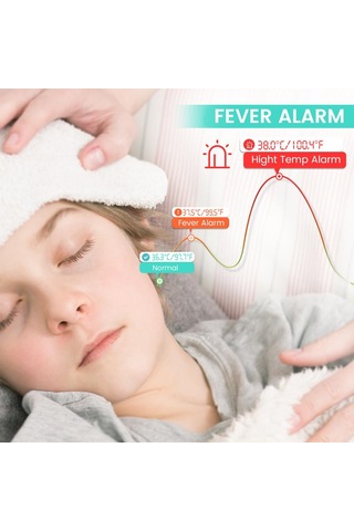 Yeşil Flaş İndirim-Yongrow Temassız Kızılötesi Termometre Alın Ve Kulak Bebek Yetişkin Ev Kullanımı İçin Ateş Alarmı Ve Otomatik Kapanma İle Çift Mod