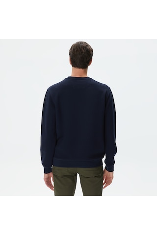 Nautica Nautıca Erkek Lacivert Standart Fıt Jakarlı Uzun Kollu Sweatshırt Düz K37225t Lacivert