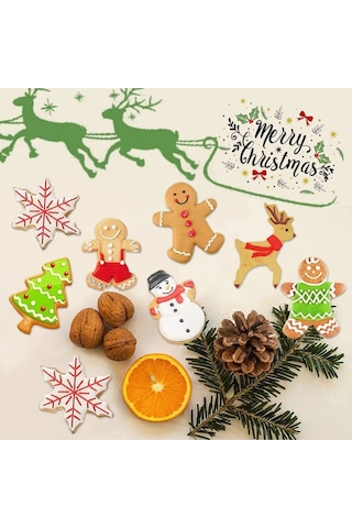 Yılbaşı Silikon Kalıp + Kurabiye Kalıbı Seti Noel Baba Christmas