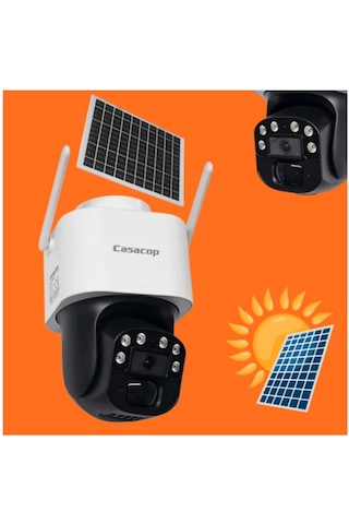 Casacop Q9 4g Sim Kartlı Solar Panelli Kablosuz Güvenlik Kamerası