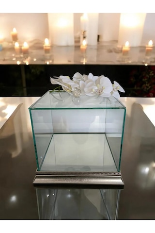 Cam Söz Nişan Çeyiz Bohça Kutusu 25 25 20 Cm Gelin Damat Bohçası