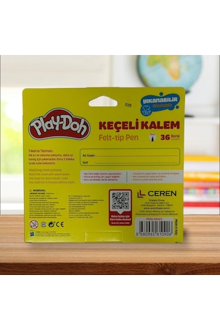 Play-doh 36 Renk Yıkanabilir Felt Tip Keçeli Kalem 2nm