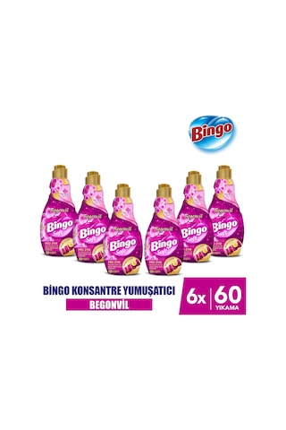 Bingo Soft Konsantre Çamaşır Yumuşatıcısı Begonvil 6 x 1440 ML