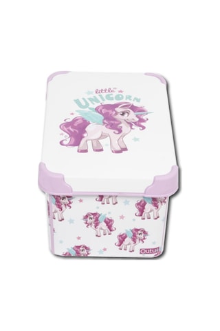 Style Box Unicorn Desenli 5 L Dekoratif Saklama Kutusu Çok Renkli
