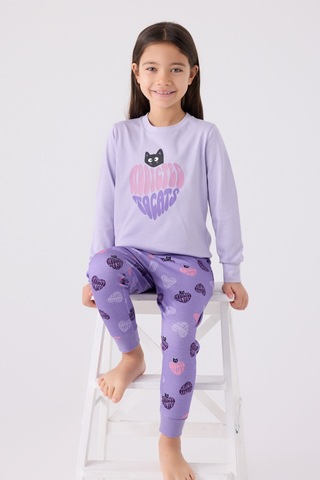 Rolypoly Kız Çocuk Mor Pijama Takımı Rp3465-c-v2 Mor