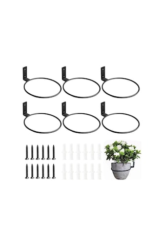 Ximistore9 6 Adet Duvar Tipi Çok Amaçlı Bitki Rakları - Balkon, Salon İçin Duvar Takıma Süs Bitki Pot Tutucusu