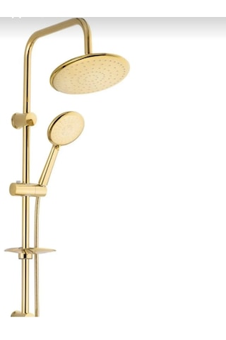 Eshome Gold Altın Renk Kaplama Robot Duş Seti Ve Banyo Bataryası 2 Li Set