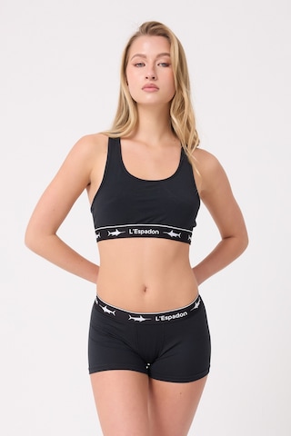 Racer Crop Top Racer Back Crop Top-3282 Siyah