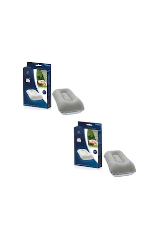 2 Adet Bestway Şişme Yastık 67121 Kadife 42 x 26 x 10 CM Mavi