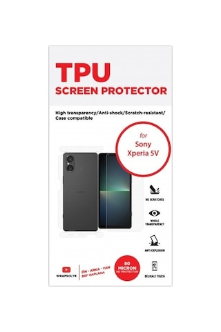 Sony Xperia 5 V Ön, Arka Ve Yan 360 Derece Tam Kaplama Tpu Film