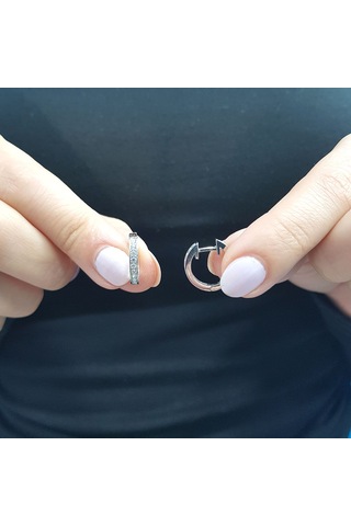 Lova Pırlantalı Halka Küpe - 3040089