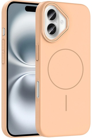 Apple Uyumlu iPhone 16 Kılıf Magsafe Şarj Özellikli Redclick Ruby Silikon Kapak