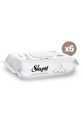 Sleepy Petcare Evcil Hayvan Islak Havlusu 6 x 60 Yaprak