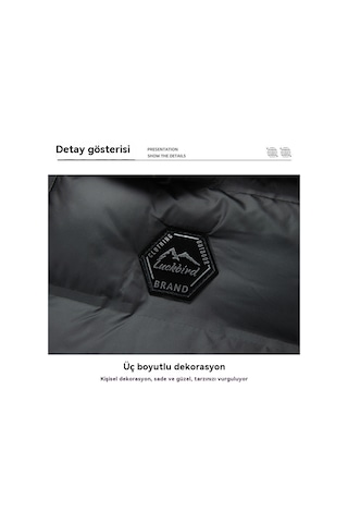 Erkek Kışlık Dolgulu Yakalı Ceket - Siyah Siyah