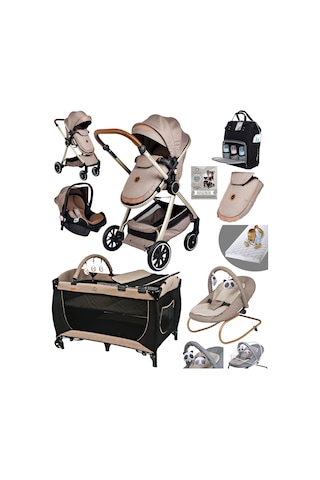 Baby Home 9 In 1 Full Takım 990 Travel Sistem Bebek Arabası 560 Oyun Parkı Yatak Beşik 330 Ev Tipi Ana Kucağı
