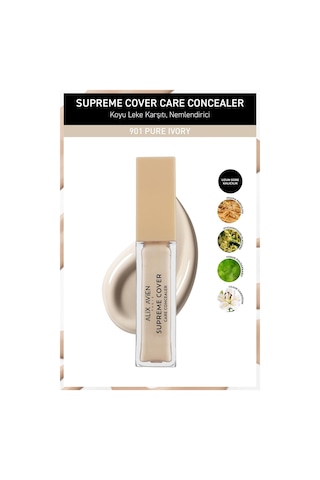 Alix Avien Kalıcı Nemlendirici Hücre Onarıcı Leke Karşıtı Kapatıcı Supreme Cover Concealer 901 Pure Ivory