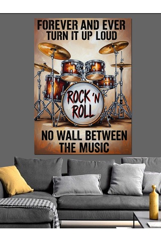 Ahşap Tablo Sonsuza Kadar Rock Roll
