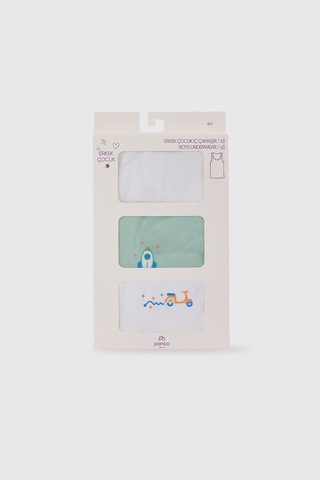 Panço Erkek Çocuk 3'lü Atlet Set 2612bk14003 Çok Renkli