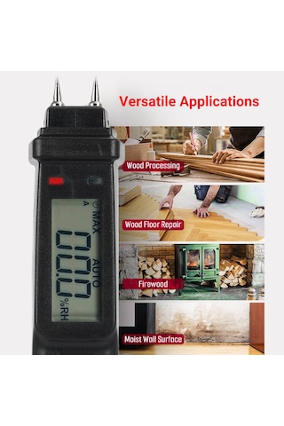Springsun Fy8861 Profesyonel 2 İğneli Dijital Ahşap Nem Ölçer Taşınabilir Kalem Tipi