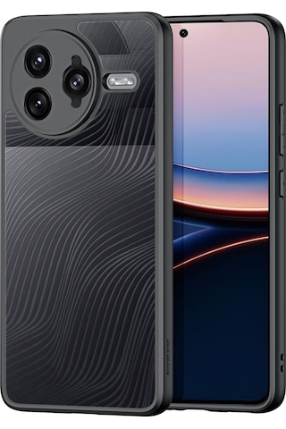 Redmi K80 Pro / Xiaomi Poco F7 Ultra Dux Ducıs Aimo Serisi Tpu Pc Buzlu Hissediyorum Telefon Kılıfı Siyah Siyah