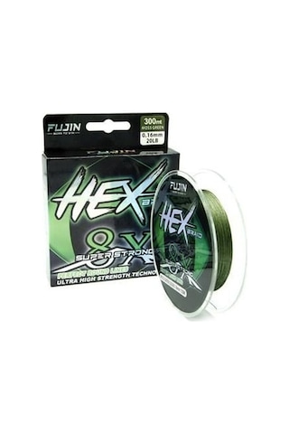 Fujin Hex Braid 8x 300mt Moss Green Pe İp Misina 014mm