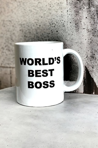 The World S Best Boss Yazılı Baskılı Kupa