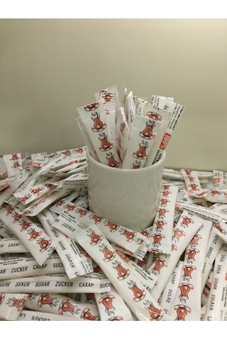 Stick Şeker Beyaz Toz Şeker Tatlandırıcı 2.5 G