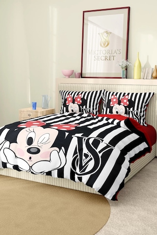 Marka Nevresim Takımı Çift Kişilik Pamuklu Saten Kumaş 6 Parça 3d Dijital Baskı Duvet Cover Set Model No:121 Renkli
