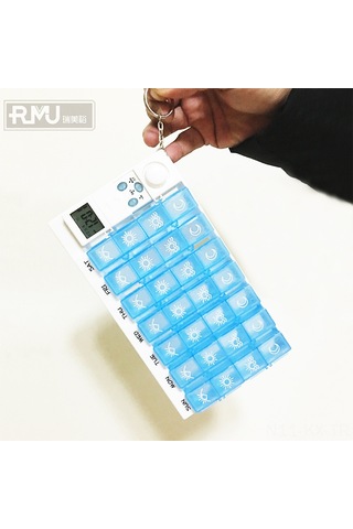 Kangvka Beyaz 28 Bölmeli Haftalık İlaç Kutusu - Elektronik Zamanlayıcı Hatırlatıcı, Taşınabilir Yaşlı Ve Seyahat İçin İlaç Saklama Kutusu Diğer