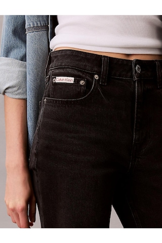 Calvin Klein Kadın Yüksek Bel Midnight Siyah Jean-13498 Siyah