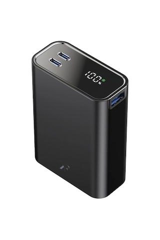 Büro Ev Ofis Cihazları İçin Siyah 3w-20w 20.000mah Göstergeli Typec Kablosuz Pd Şarjlı Powerbank