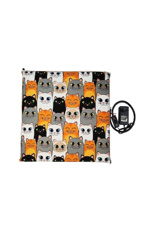 Kedi Minderi Isıtmalı Model 45x45cm 12v Adaptörlü Su Geçirmez Kdtes37