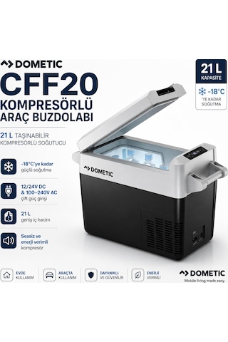 Dometic Cff20 Kompresörlü Araç Buzdolabı 21l 220v Ac / 12-24v Dc Dometic Cff20 Kompresörlü Araç Buzdolabı 21l 220v Ac / 12-24v Dc