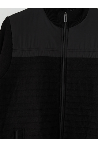 Lcwaıkıkı Classic Siyah Regular Fit Dik Yaka Erkek Triko Hırka