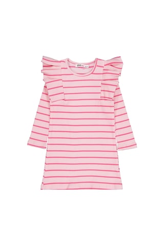 Civil Girls Çizgili 6-9 Yaş Elbise - Pembe