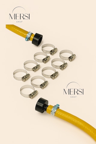 10 Parça Paslanmaz Çelik Hortum Kelepçesi Seti Farklı Ölçüler Su Yağ Hava Boru Bağlantı 1