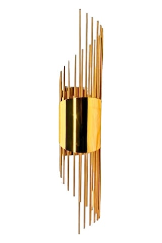 St00 Pilli Dekoratif Ledli Duvar Aplik Sarkıt Gold 3200k Gün Işığı Gün Işığı