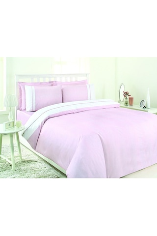 Özdilek Soft Linen Çift Kişilik Saten Nevresim Takımı 43891 Pembe