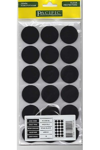Pacific 6135 BL Yapışkanlı Keçe 35 mm Siyah Pacific 6135 BL Yapışkanlı Keçe 35 mm Siyah