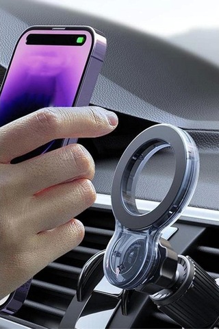 Yulong Magsafe Magnetic Manyetik Havalandırma İçin Araç İçi Siyah