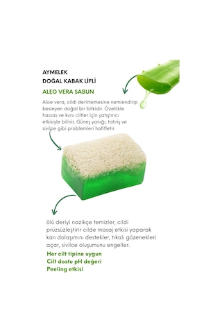 Aloe Vera Özlü Doğal Kabak Lifli Güzellik Sabunu Cilt   Etkili Diğer