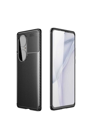 Huawei P50 Pro Kılıf Zore Negro Silikon Kapak Siyah