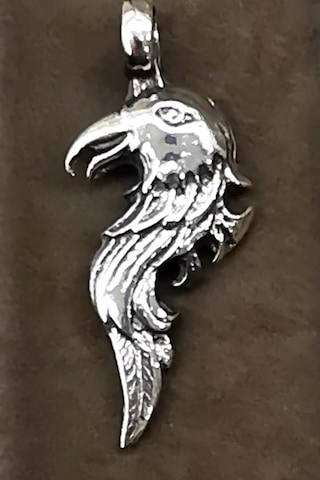 Omar Silver Unisex Kartal Kafası Kolye Ucu Oksitli Gümüş Oksitli (513867972)