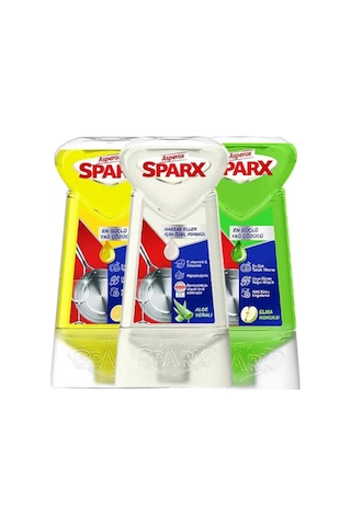 Asperox Sparx Diamond Plus 650 Ml Losyon Sıvı Bulaşık Deterjanı 3adet 3çeşit