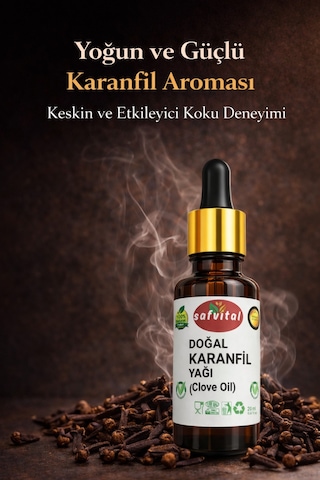 Safvital Karanfil Yağı 20 Ml Yoğun Aromatik Bakım Yağı Masaj Cilt Saç Ve Ferahlatıcı Deneyim İçin