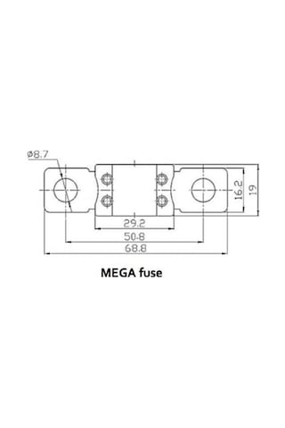 Victron Mega-Fuse 250A-58V 48V Ürünler için 1 Adet