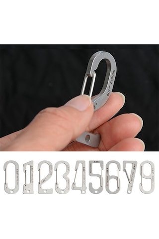 Pazly Ve Pratik Paslanmaz Kullanım Karabina Kampçılık, İçin Günlük Geeroyoo Dayanıklı Dağcılık Çelik Anahtarlık Aksesuar - Ml