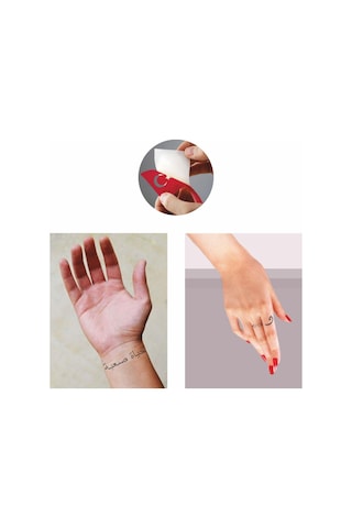 Arapça Harf Set Geçici Dövme Kına Şablonu