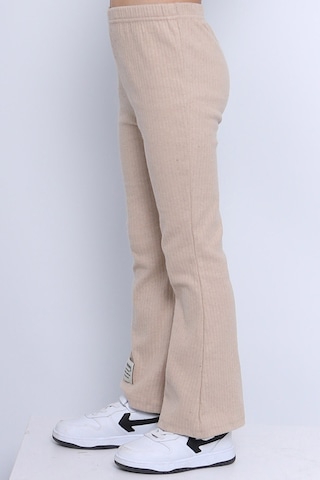 Kız Çocuk Triko Tayt İspanyol Paça D2 Bej