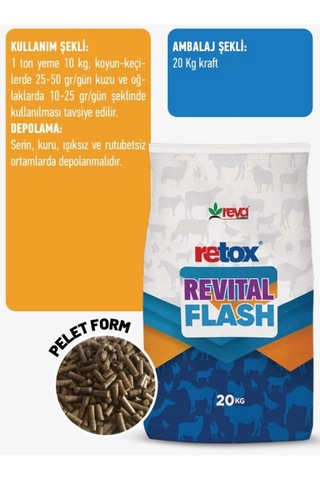 Revital Flash Küçükbaş Hayvan İçin Verim Arttırıcı Yem Katkı 20kg